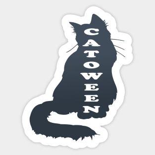 Catoween t shirt design Sticker